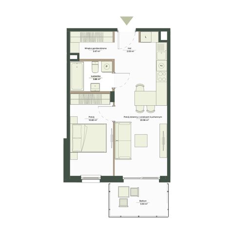 Plan 2 pok. 41m²