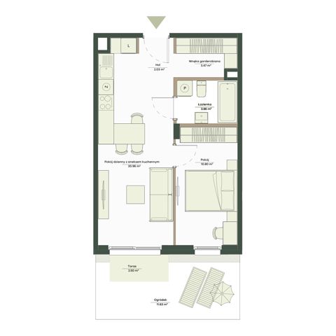 Plan 2 pok. 41m²