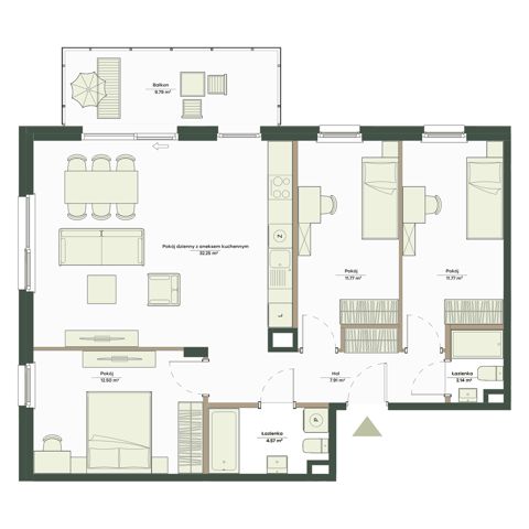 Plan 4 pok. 83m²