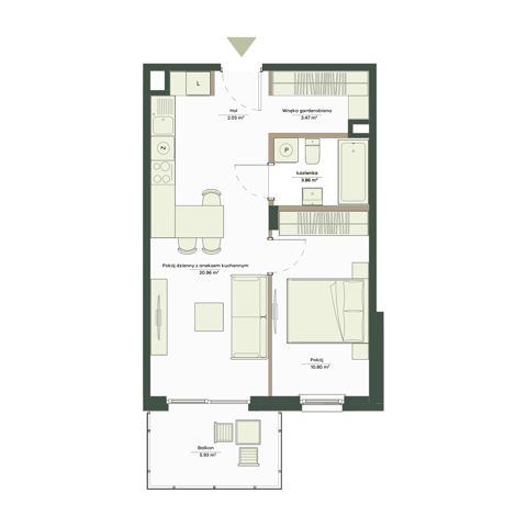 Plan 2 pok. 41m²