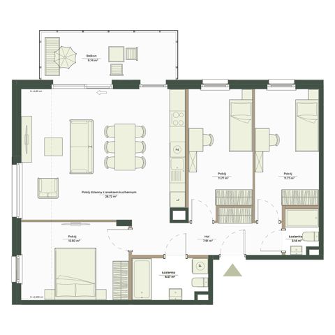Plan 4 pok. 79m²