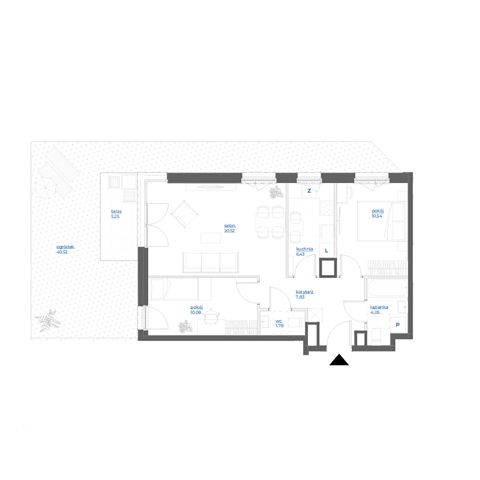 Plan 3 pok. 61m²