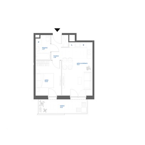 Plan 2 pok. 39m²