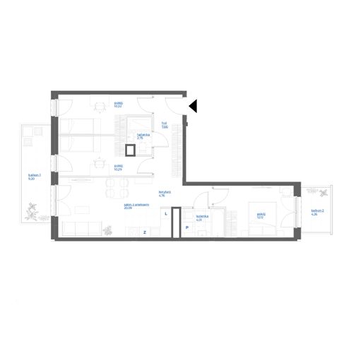 Plan 4 pok. 72m²