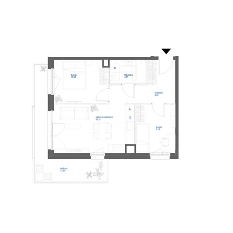 Plan 3 pok. 51m²