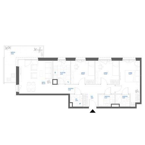 Plan 4 pok. 84m²