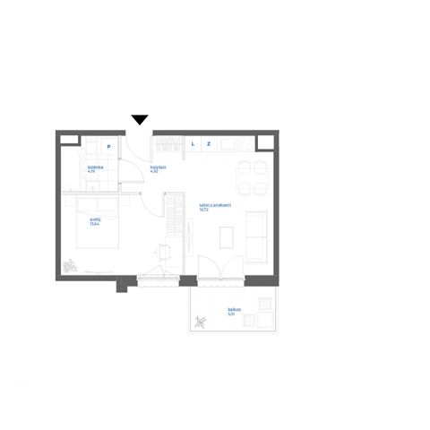 Plan 2 pok. 39m²