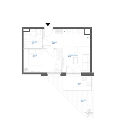 Plan 2 pok. 39m²