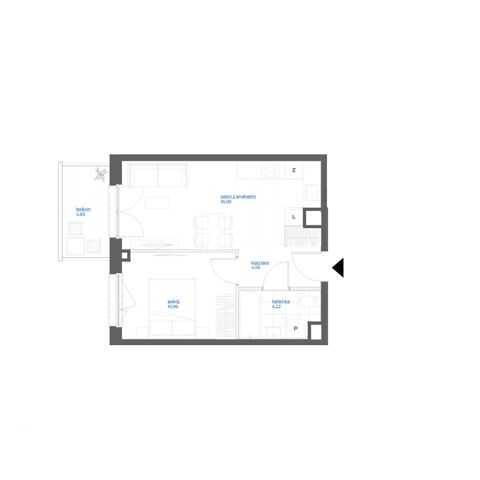 Plan 2 pok. 38m²
