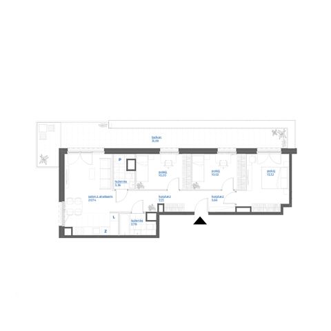 Plan 4 pok. 75m²
