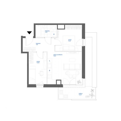 Plan 3 pok. 53m²