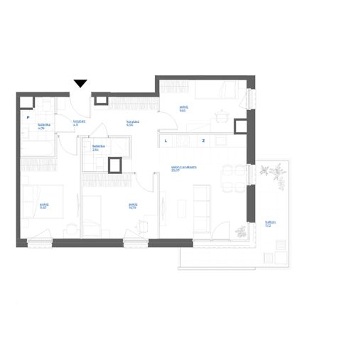 Plan 4 pok. 70m²