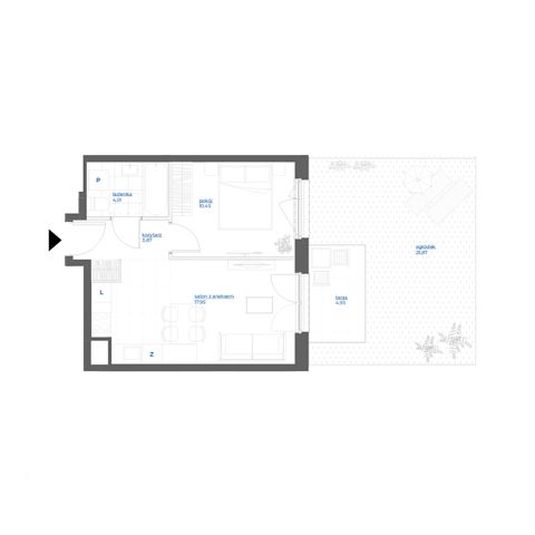 Plan 2 pok. 36m²