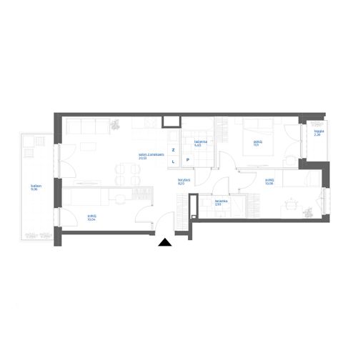 Plan 4 pok. 67m²
