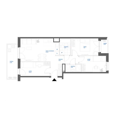 Plan 4 pok. 67m²