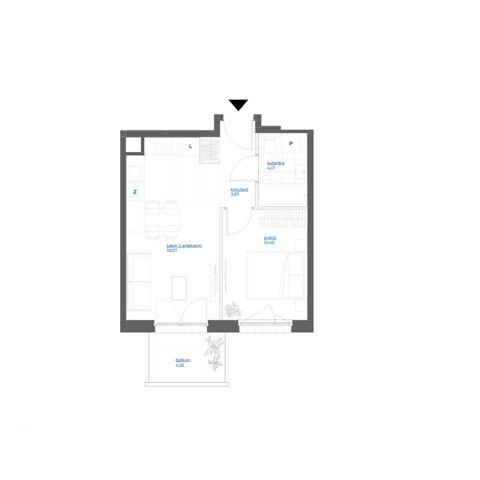 Plan 2 pok. 36m²
