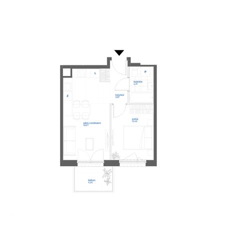 Plan 2 pok. 36m²