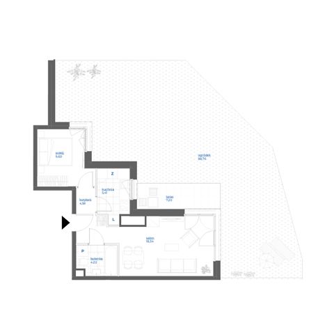 Plan 2 pok. 42m²