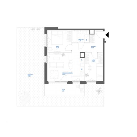 Plan 3 pok. 53m²