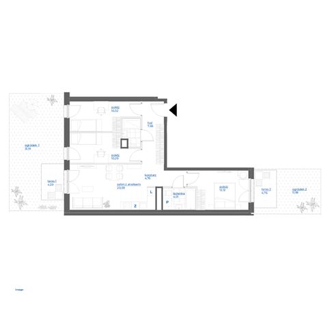 Plan 4 pok. 72m²