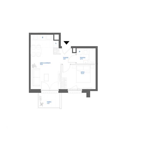Plan 2 pok. 36m²