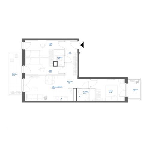 Plan 4 pok. 72m²
