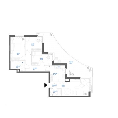 Plan 4 pok. 83m²