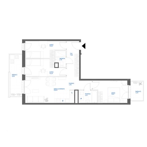 Plan 4 pok. 72m²