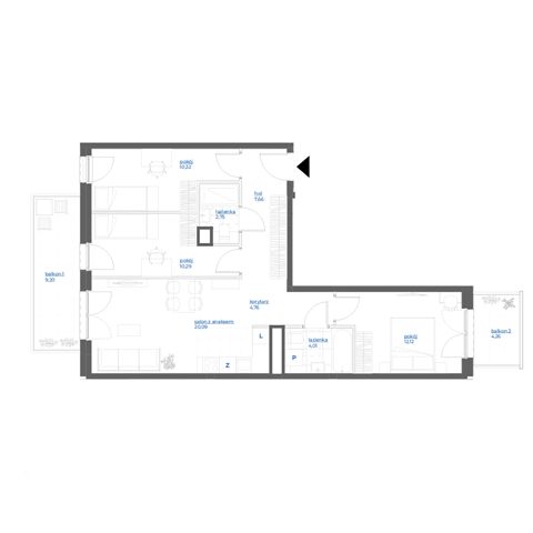 Plan 4 pok. 72m²
