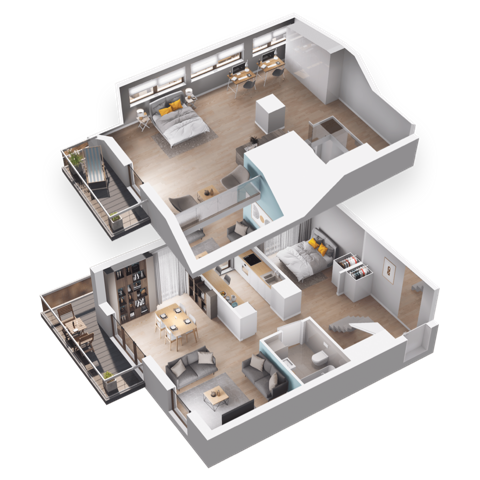 Plan 2 pok. 93m²