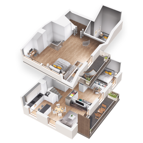 Plan 3 pok. 84m²