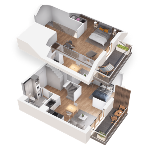 Plan 1 pok. 58m²