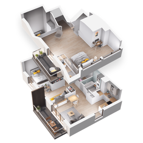 Plan 2 pok. 76m²