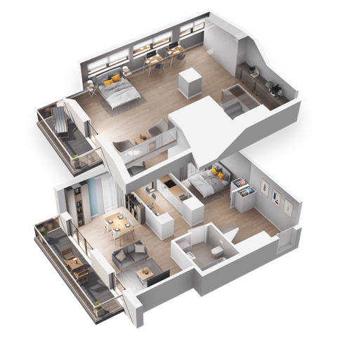 Plan 1 pok. 91m²
