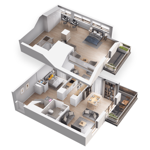 Plan 1 pok. 93m²