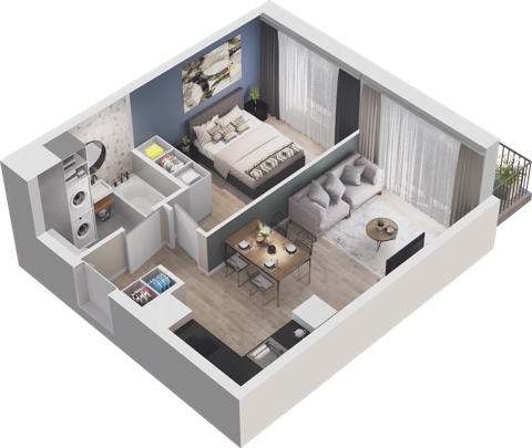 Plan 2 pok. 38m²