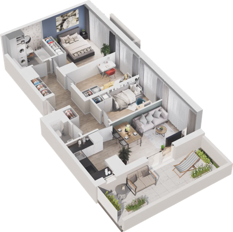 Plan 4 pok. 66m²