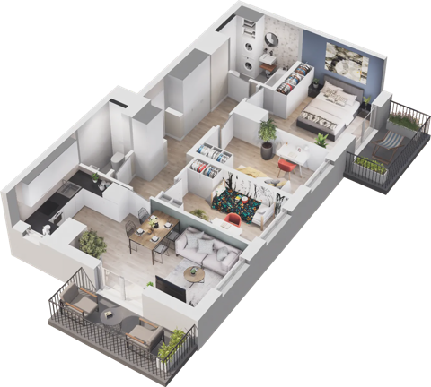 Plan 4 pok. 66m²