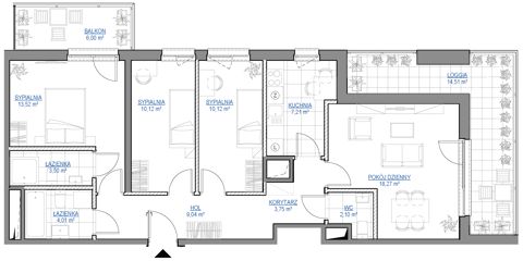 Plan 4 pok. 82m²
