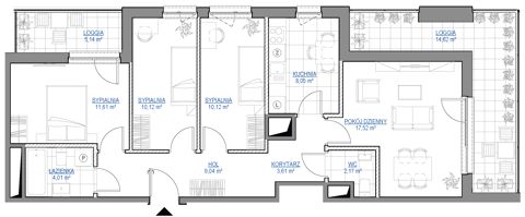 Plan 4 pok. 76m²