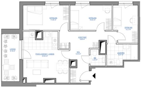 Plan 4 pok. 76m²