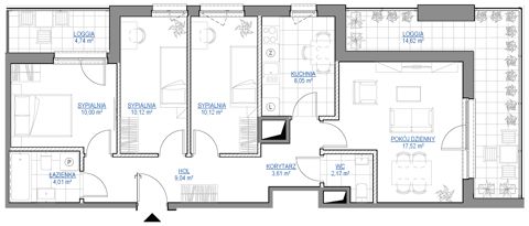 Plan 4 pok. 75m²