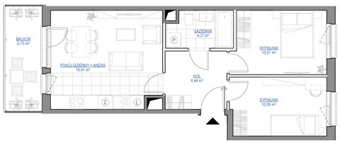 Plan 3 pok. 51m²