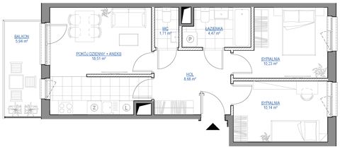 Plan 3 pok. 54m²
