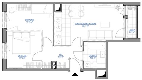 Plan 3 pok. 54m²