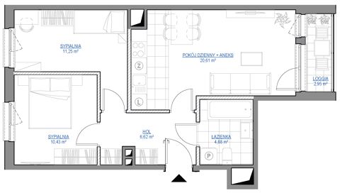 Plan 3 pok. 54m²