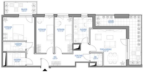 Plan 4 pok. 82m²