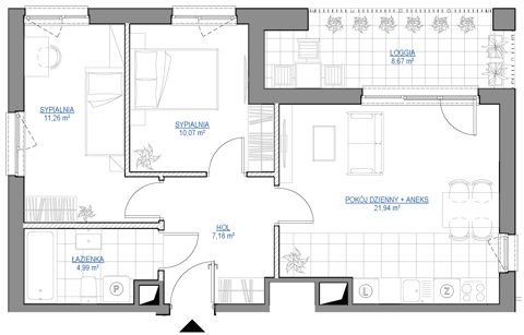 Plan 3 pok. 55m²