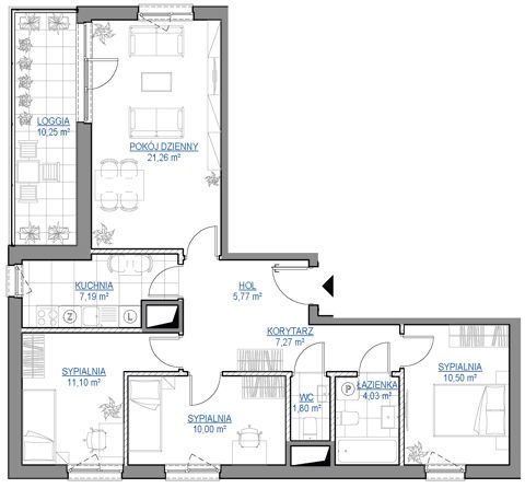 Plan 4 pok. 79m²