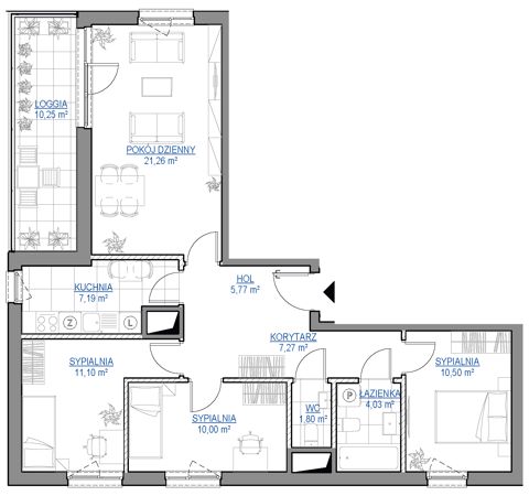 Plan 4 pok. 79m²
